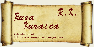 Rusa Kuraica vizit kartica